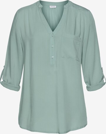 LASCANA Blouse in Green: front