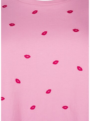 Zizzi Shirt 'VELIN' in Pink