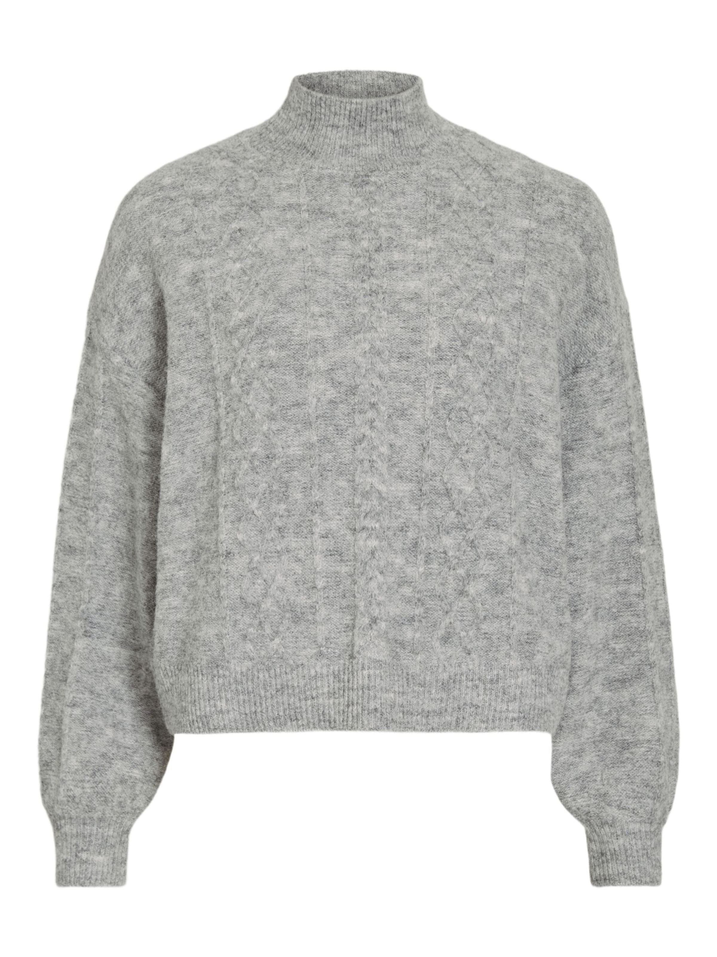 VILA Sweater 'VIEmmelie' in Grey: front