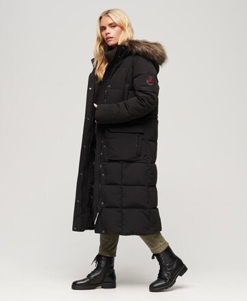 Superdry Wintermantel 'Everest' in Schwarz