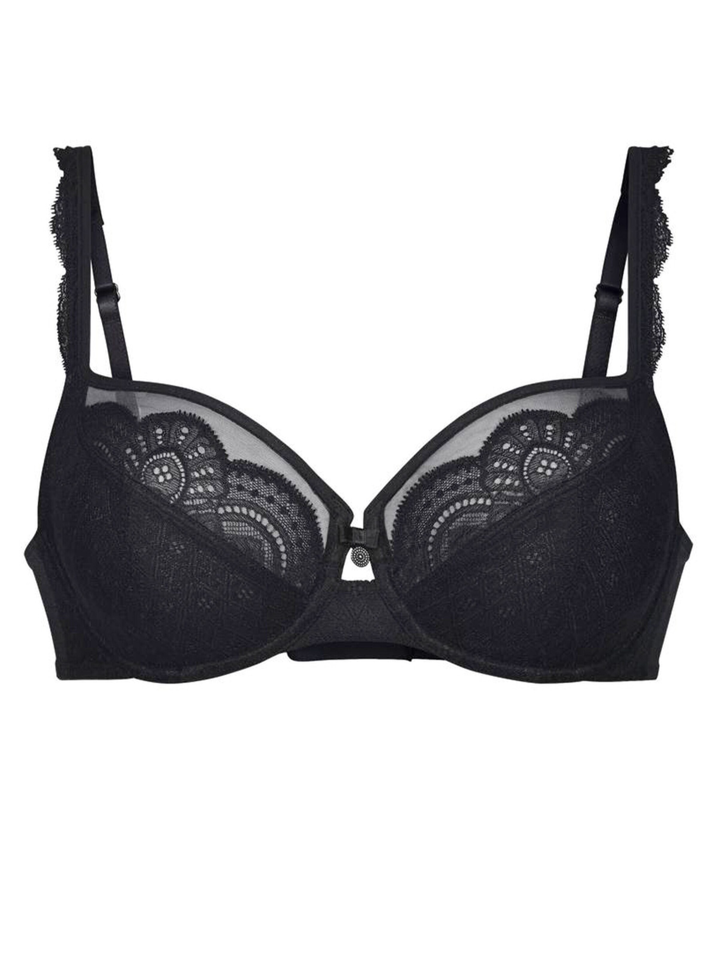 ROSA FAIA Bra 'Selma' in Black: front