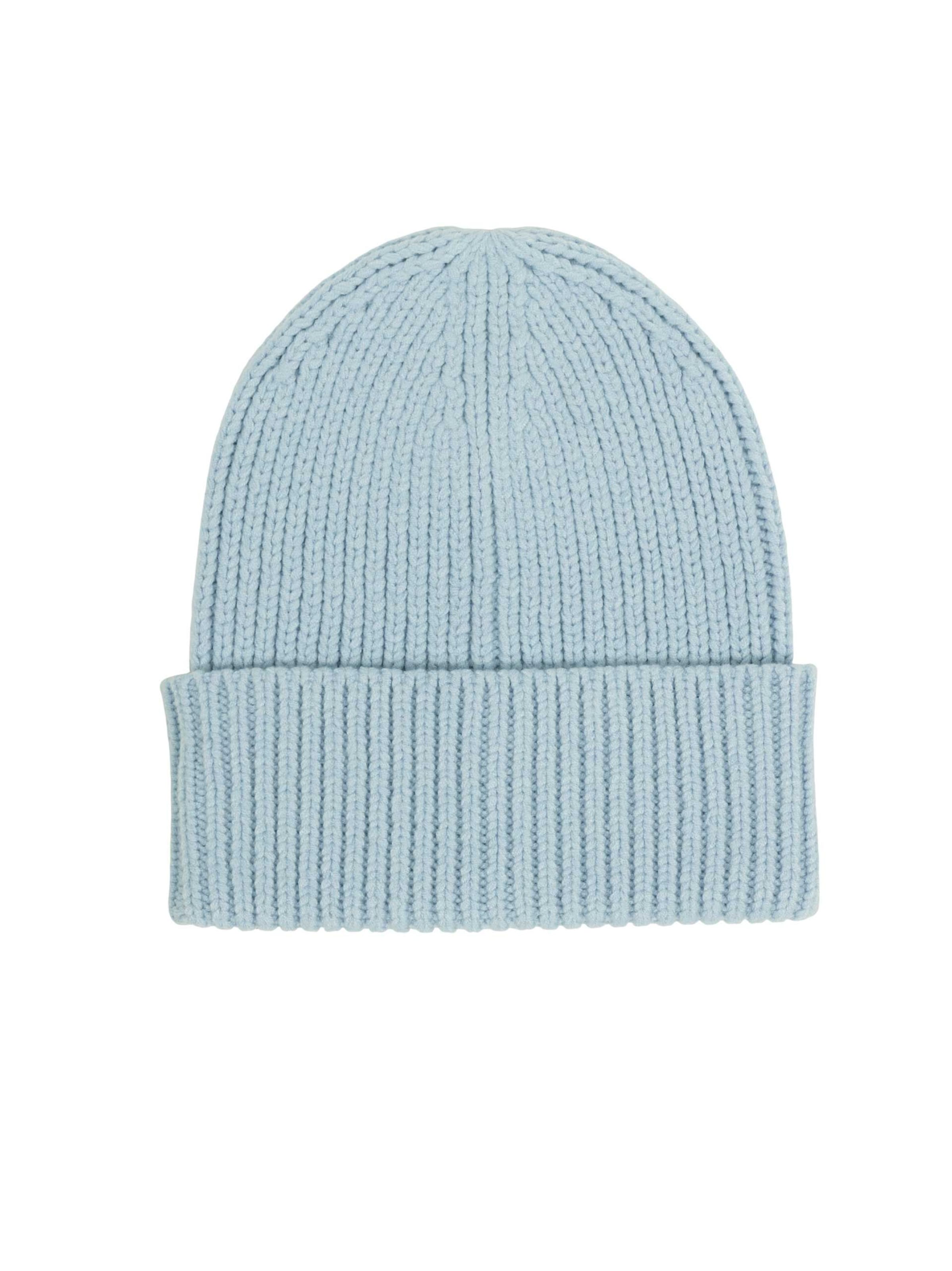 SAMAYA Strickmütze 'Ella' in Blau: Vorderseite