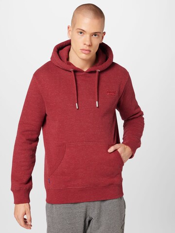 Sweat-shirt Superdry en rouge : devant