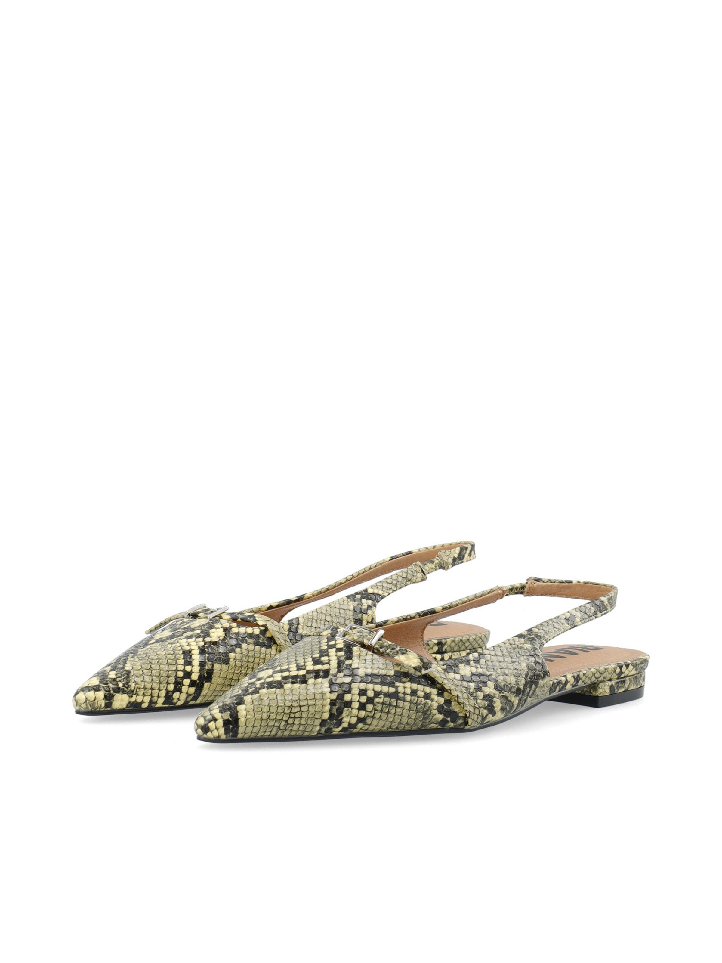 Décolleté sling 'BARI' di Bianco in giallo