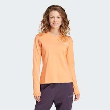 ADIDAS TERREX Performance shirt 'Xploric' in Orange: front