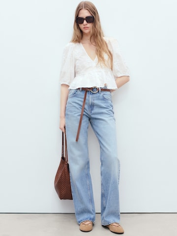 MANGO Blouse 'SWIRLY' in Wit
