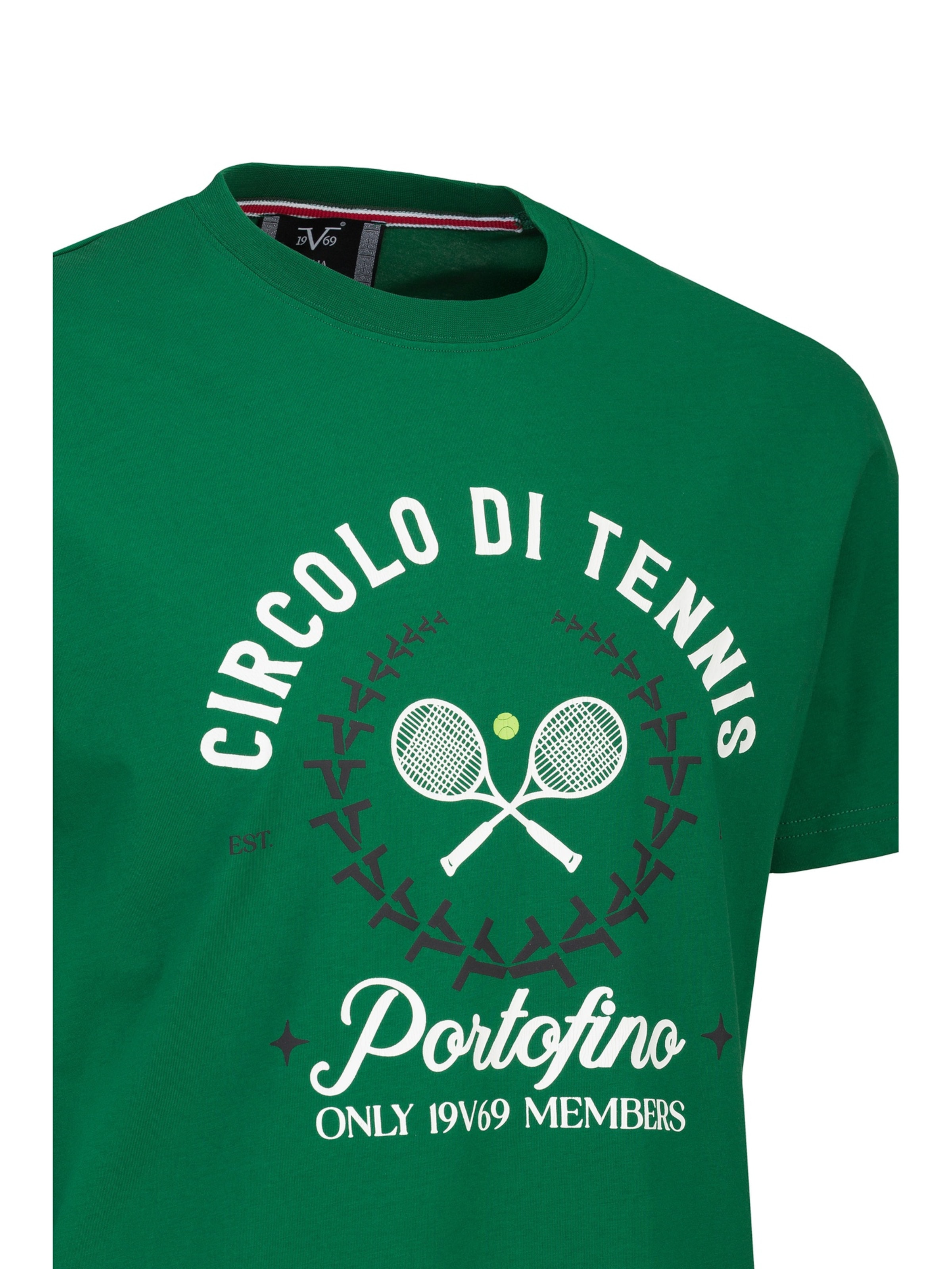 19V69 ITALIA Shirt 'Rafael Tennis 2' in Groen
