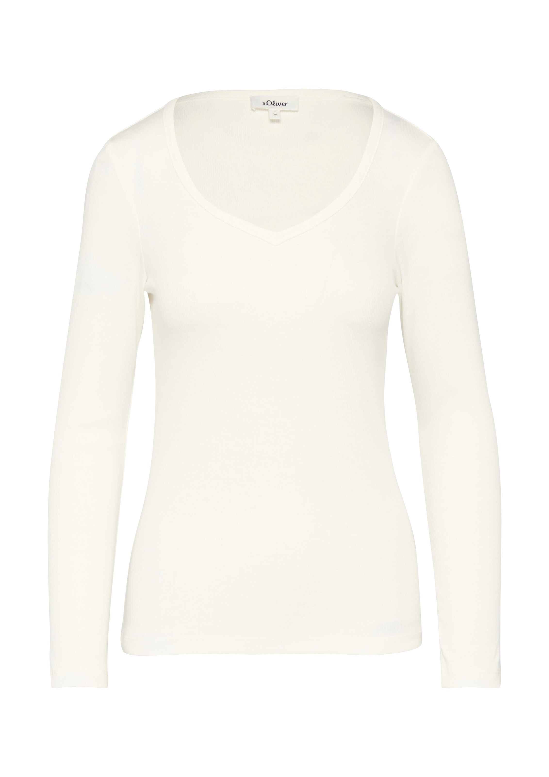 s.Oliver Shirt in Beige: voorkant