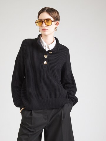 VILA Sweater 'VICHING' in Black: front