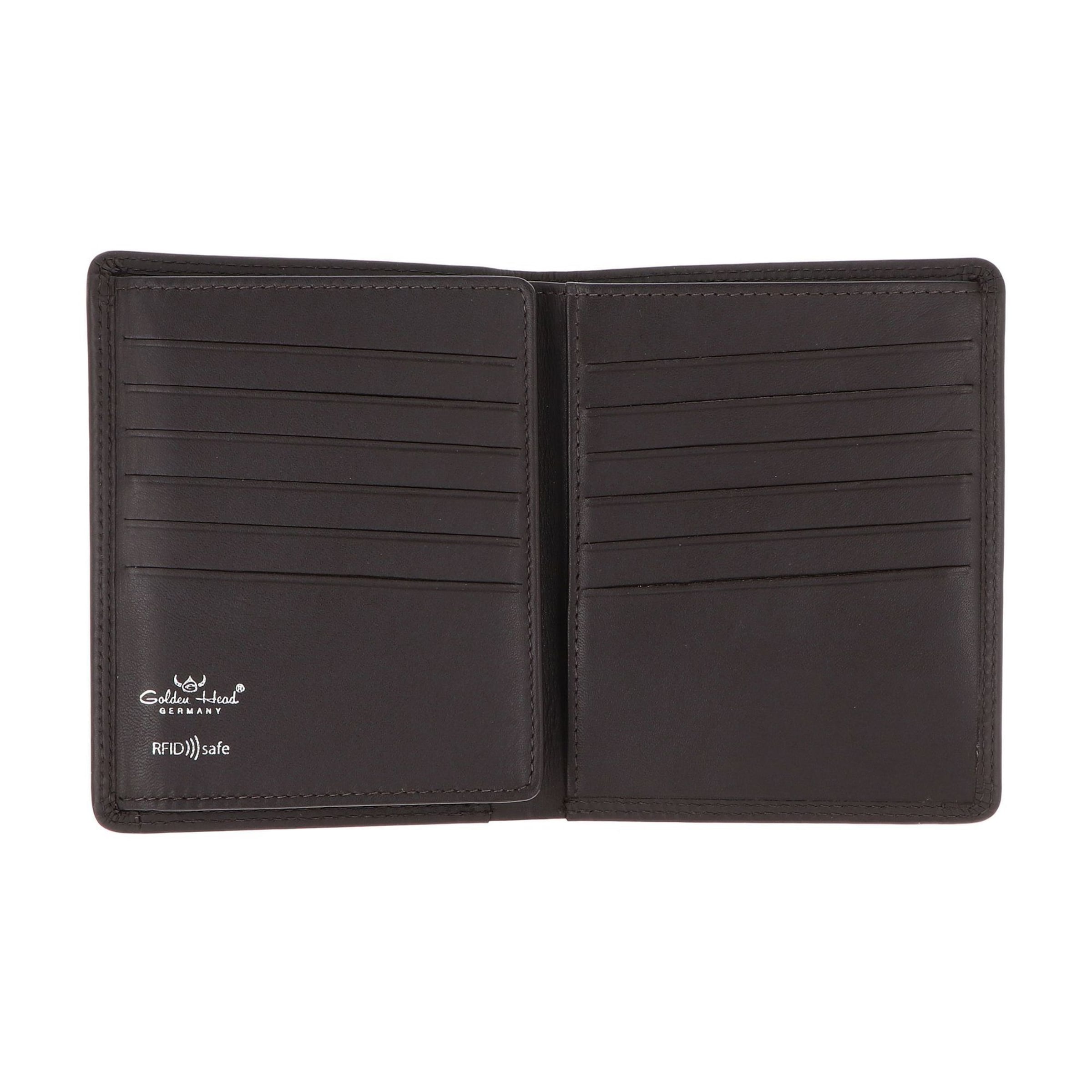 Porte-monnaies 'RFID' GOLDEN HEAD en marron