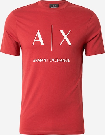 T-Shirt ARMANI EXCHANGE en rouge : devant