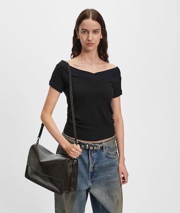Liebeskind Berlin - Bolso de hombro en negro: frente