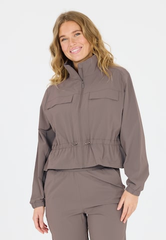 Athlecia Trainingsjacke 'Hero V2' in Braun: Vorderseite