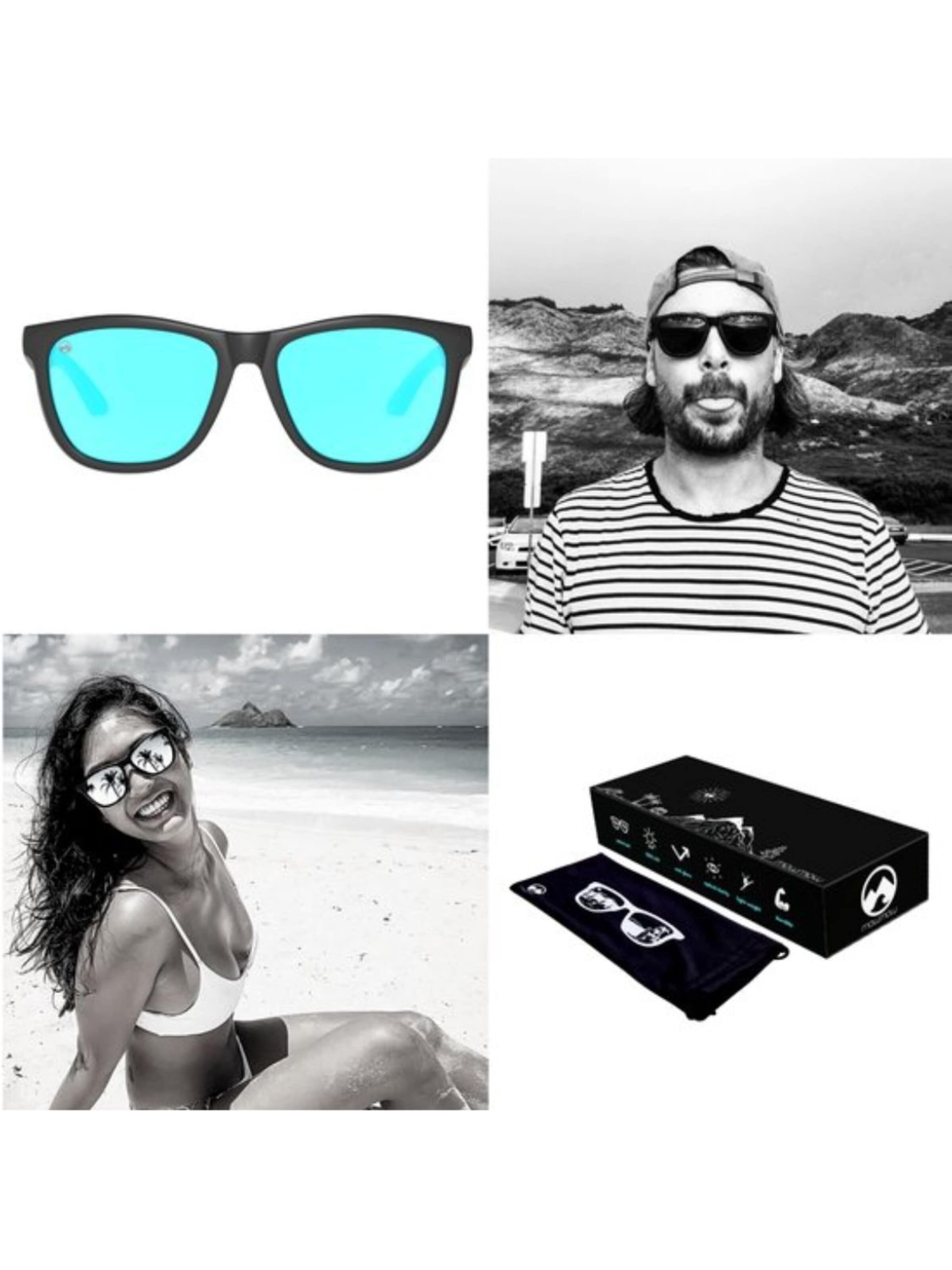 Mowmow - Gafas de sol deportivas 'MowMow Opal LIMITED Sunglasses - Polarized - Men - Women' en azul