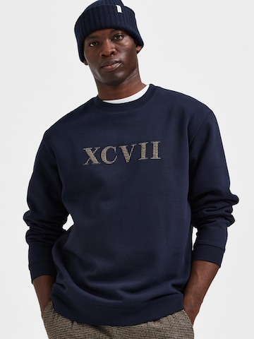 SELECTED HOMME Sweatshirt in Blauw: voorkant