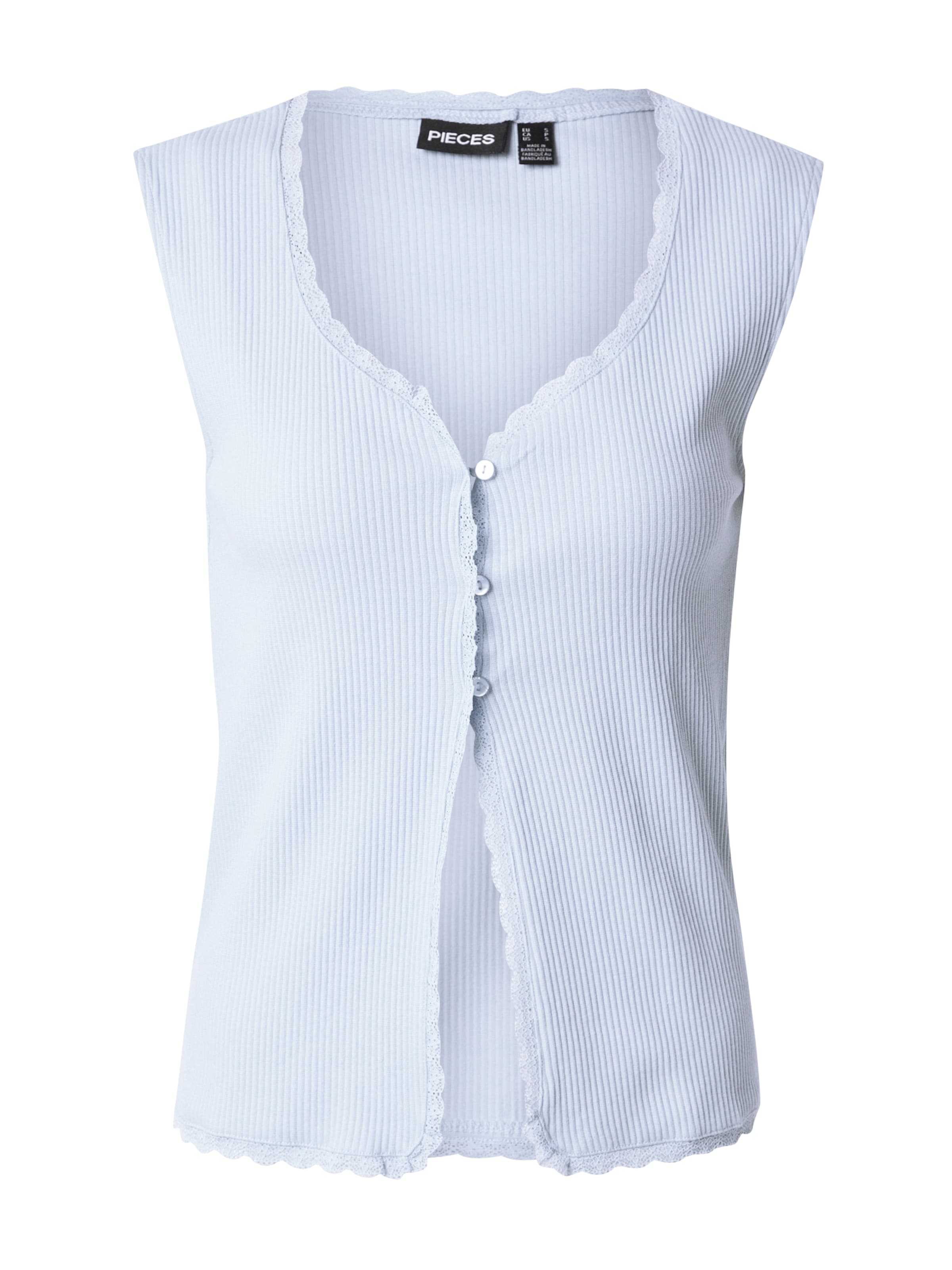PIECES Топ в Синий: спереди