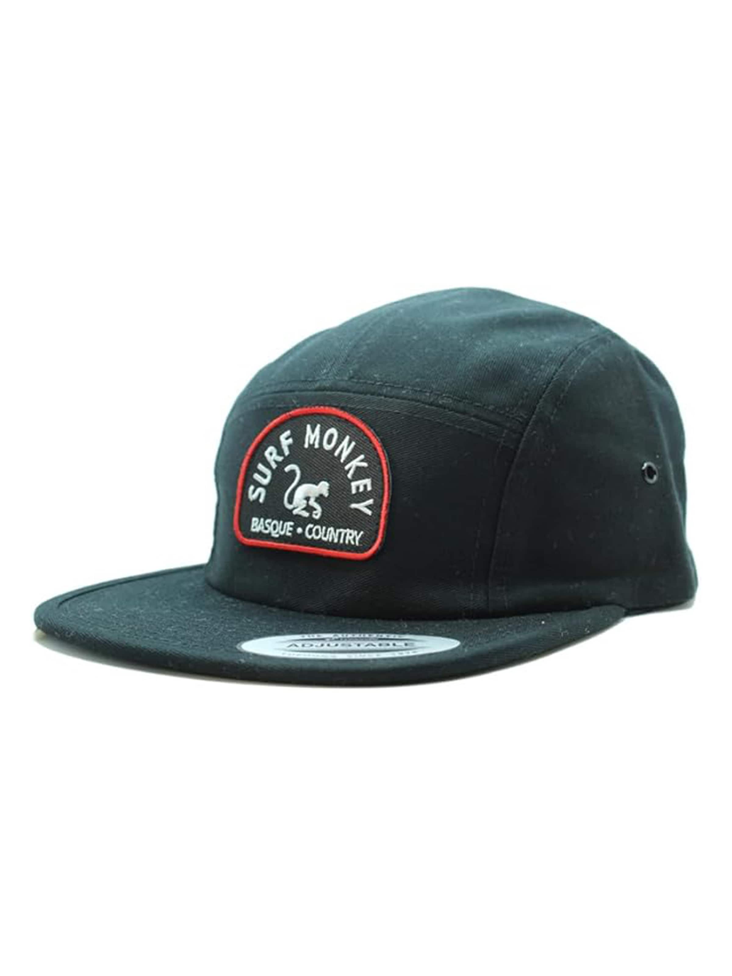 Cappello da baseball sportivo di Surf Monkey in nero: frontale