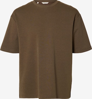 ruda SELECTED Marškinėliai 'SLHOSCAR': priekis