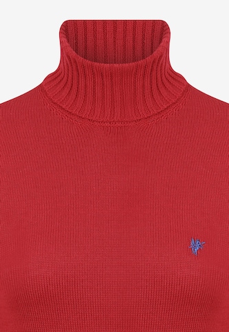 DENIM CULTURE Sweter 'Estelle' w kolorze czerwony