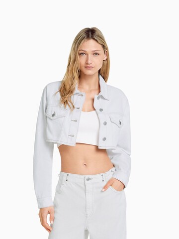 Veste mi-saison Bershka en blanc : devant