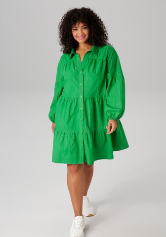 Aniston Shirt Dress in Green