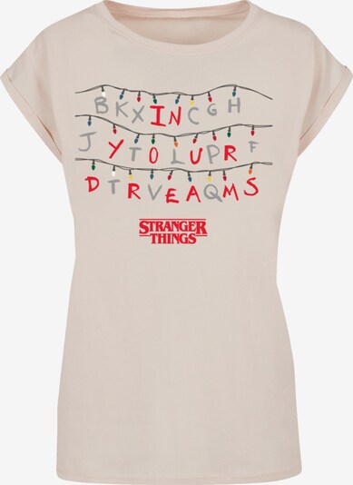F4NT4STIC T-shirt 'Stranger Things In Your Dreams Netflix TV Series' en sable / gris / anthracite / rouge, Vue avec produit