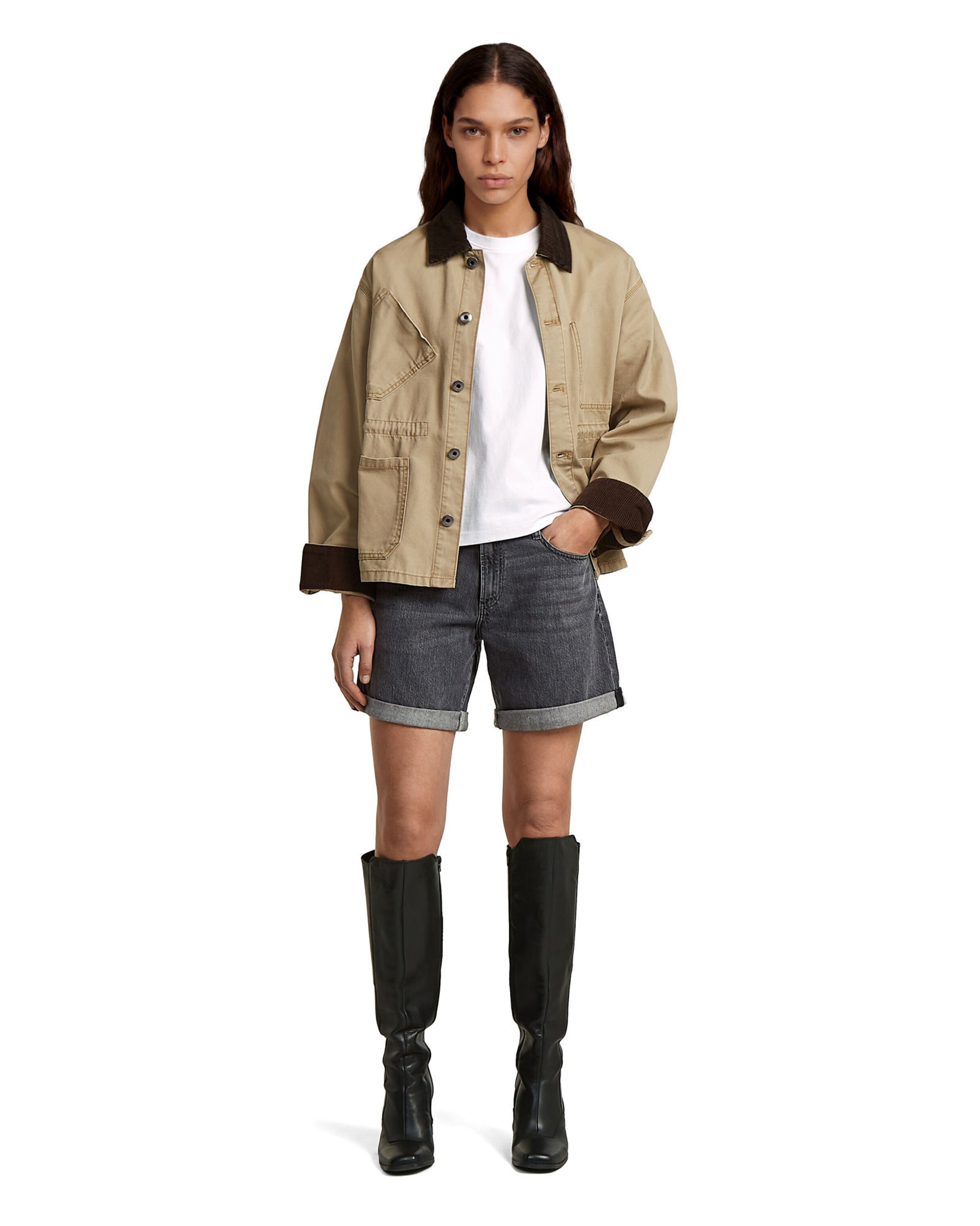 G-STAR Loose fit Trousers 'Judee Shorts' in Grey