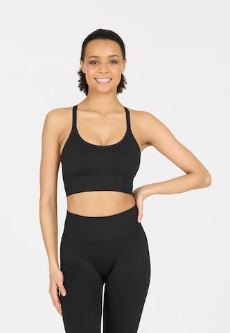 Athlecia Low Support Sport-BH Foan V3 in Schwarz: Vorderseite