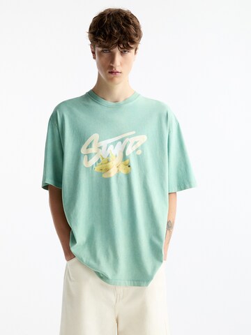 Pull&Bear T-shirt i grön: framsida