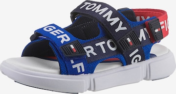 TOMMY HILFIGER - Zapatos abiertos en azul: frente