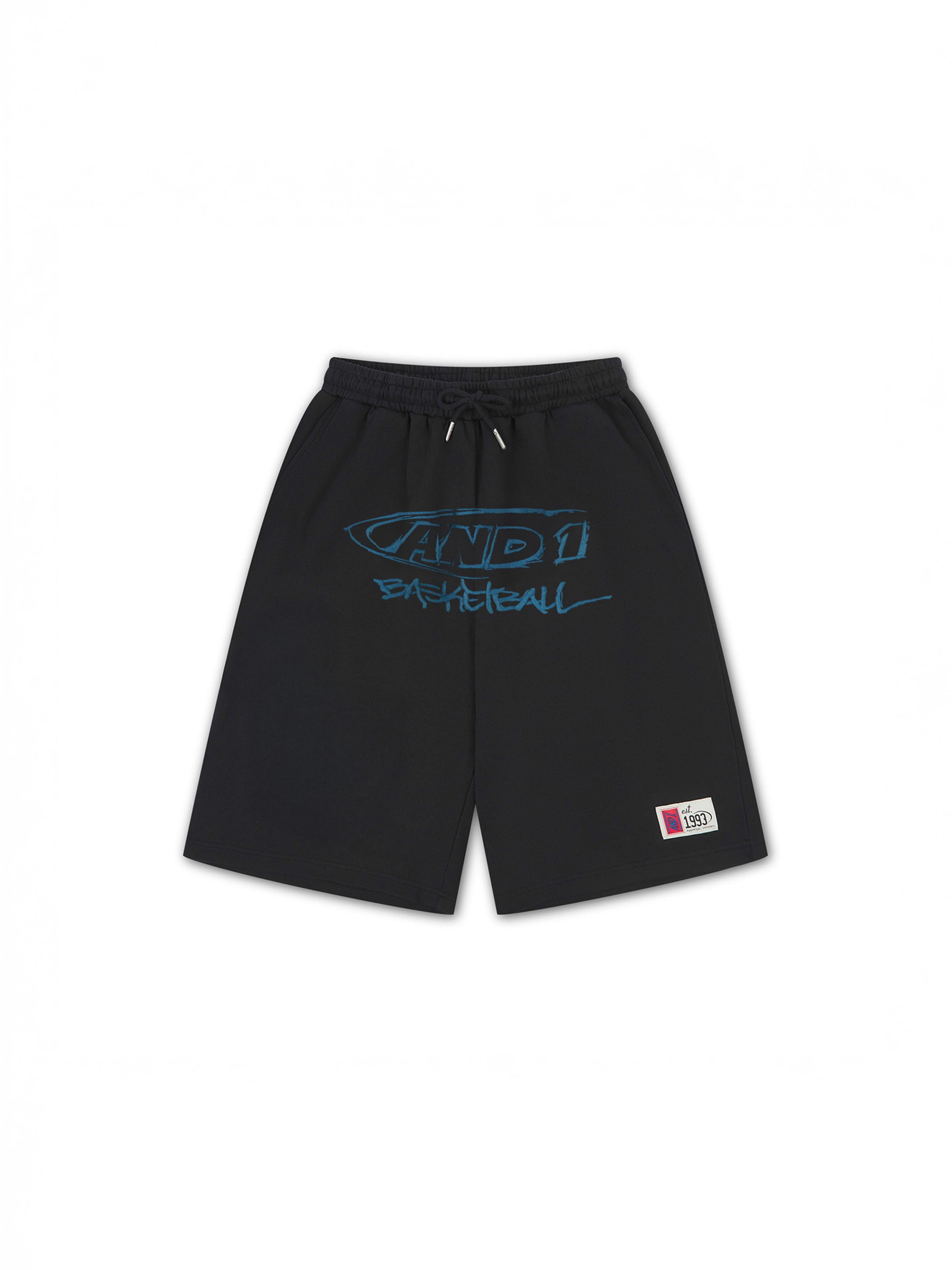 AND1 Regular Shorts in Schwarz: Vorderseite