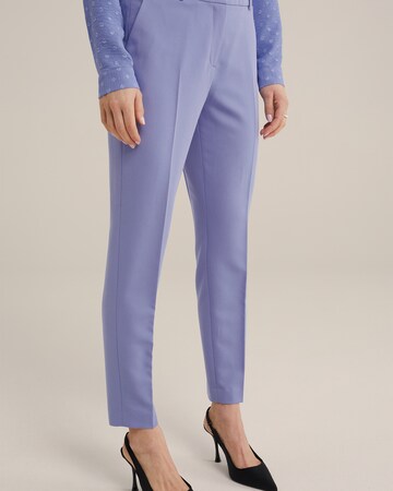 Coupe slim Pantalon à plis WE Fashion en violet