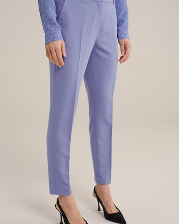 Coupe slim Pantalon à plis WE Fashion en violet