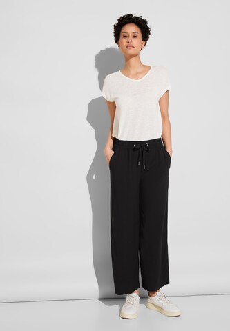 STREET ONE Wide leg Broek 'Emee' in Zwart