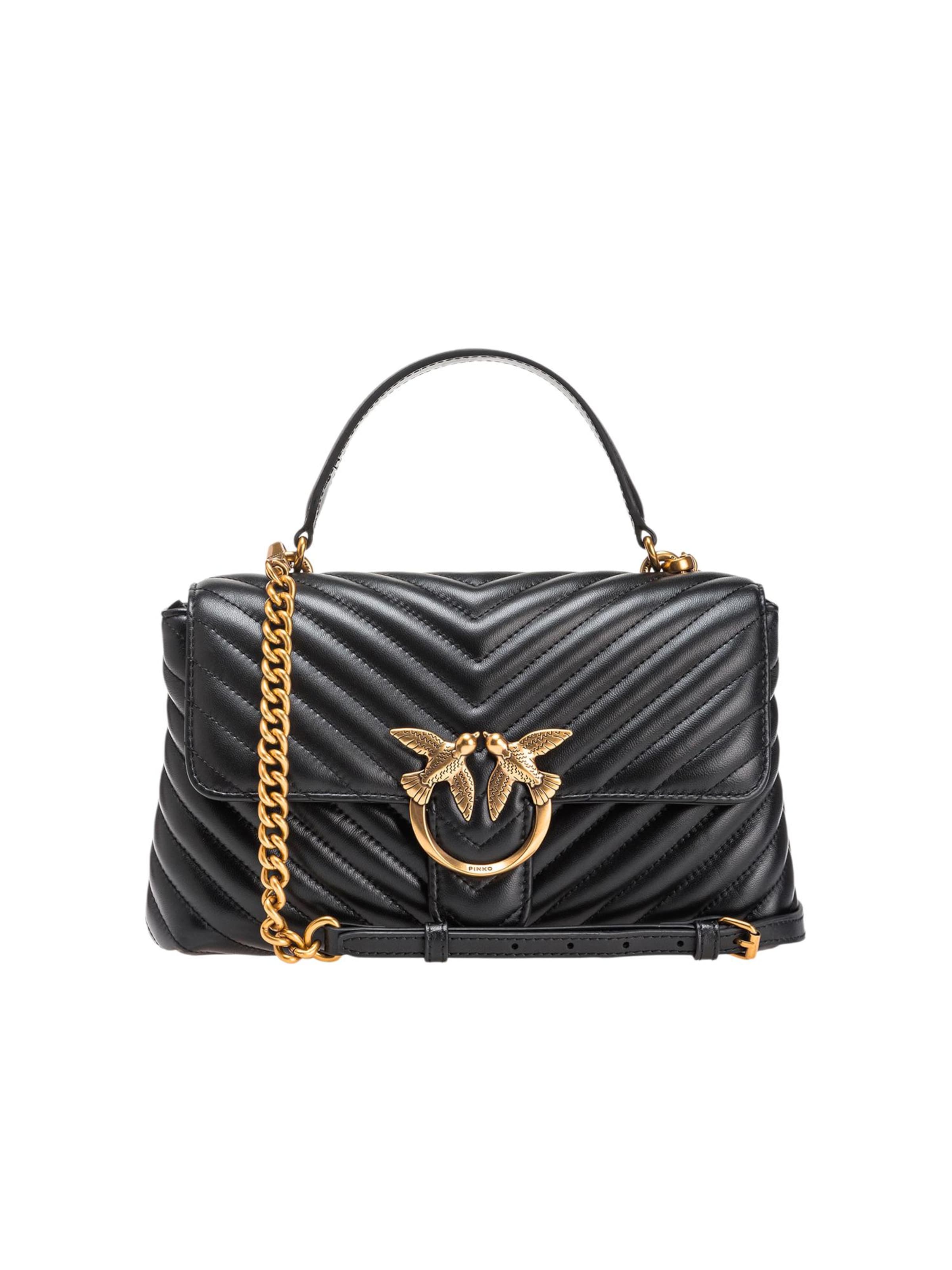 PINKO - Bolso de hombro 'LOVE LADY PUFF CLASSIC CL SHEEP 100043 A0GK' en negro: frente