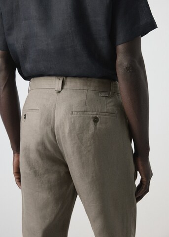 MANGO MAN Regular Chino Pants 'Oyster' in Grey
