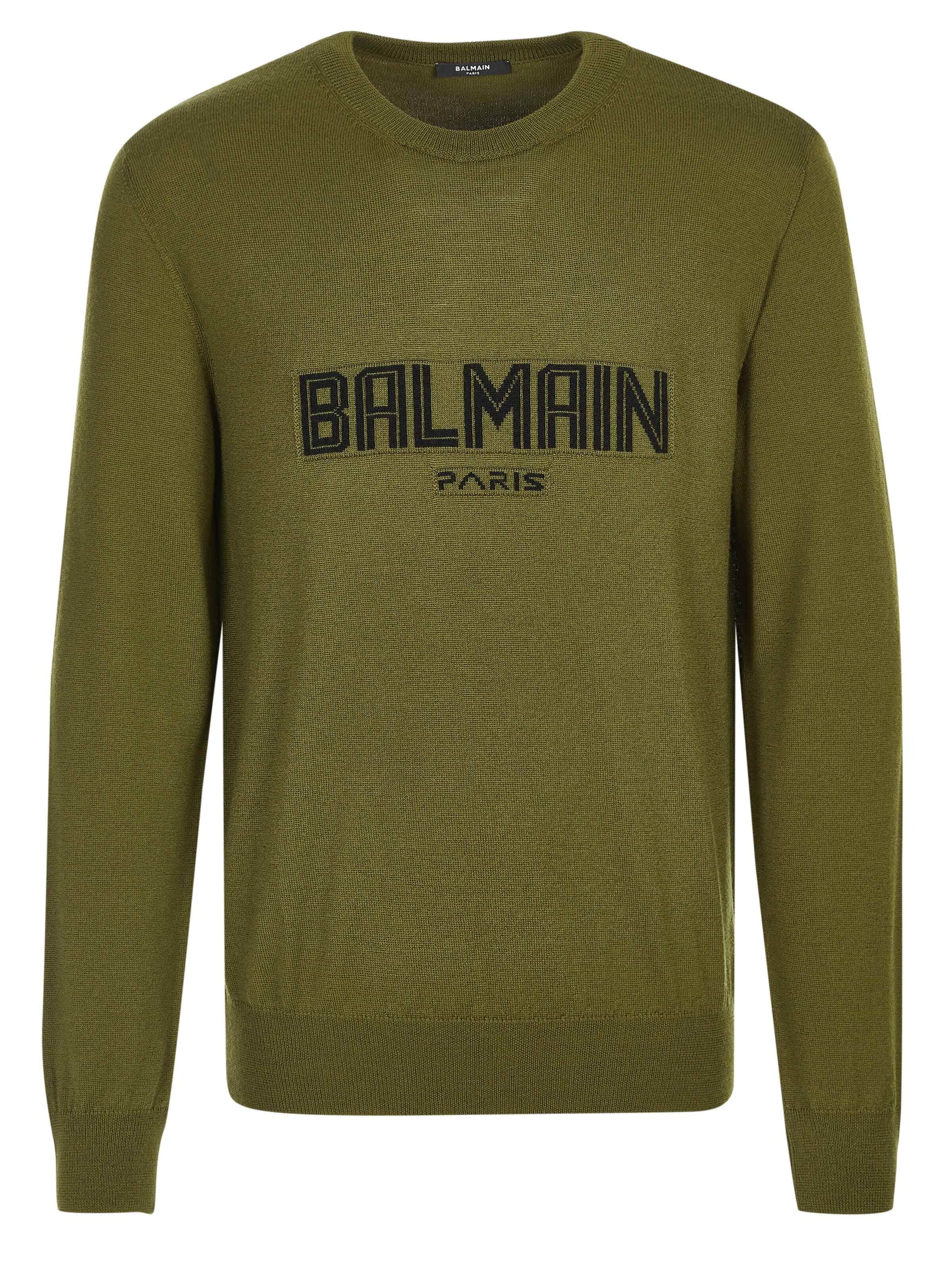 Balmain Pullover‌‌ in Grün: Vorderseite