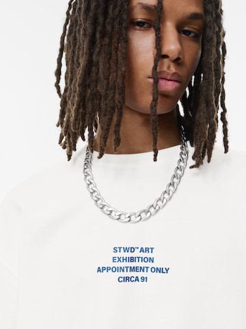 Pull&Bear Tričko 'STWD' – bílá