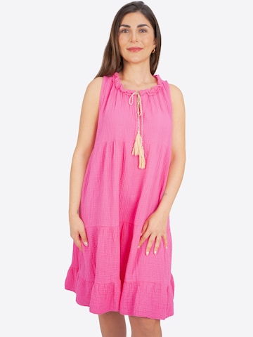 Seasons of April Zomerjurk 'Buki' in Roze: voorkant