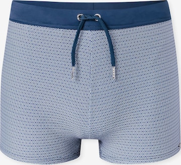 SCHIESSER Boxer-Badehose ' Ocean Swim ' in Blau: Vorderseite