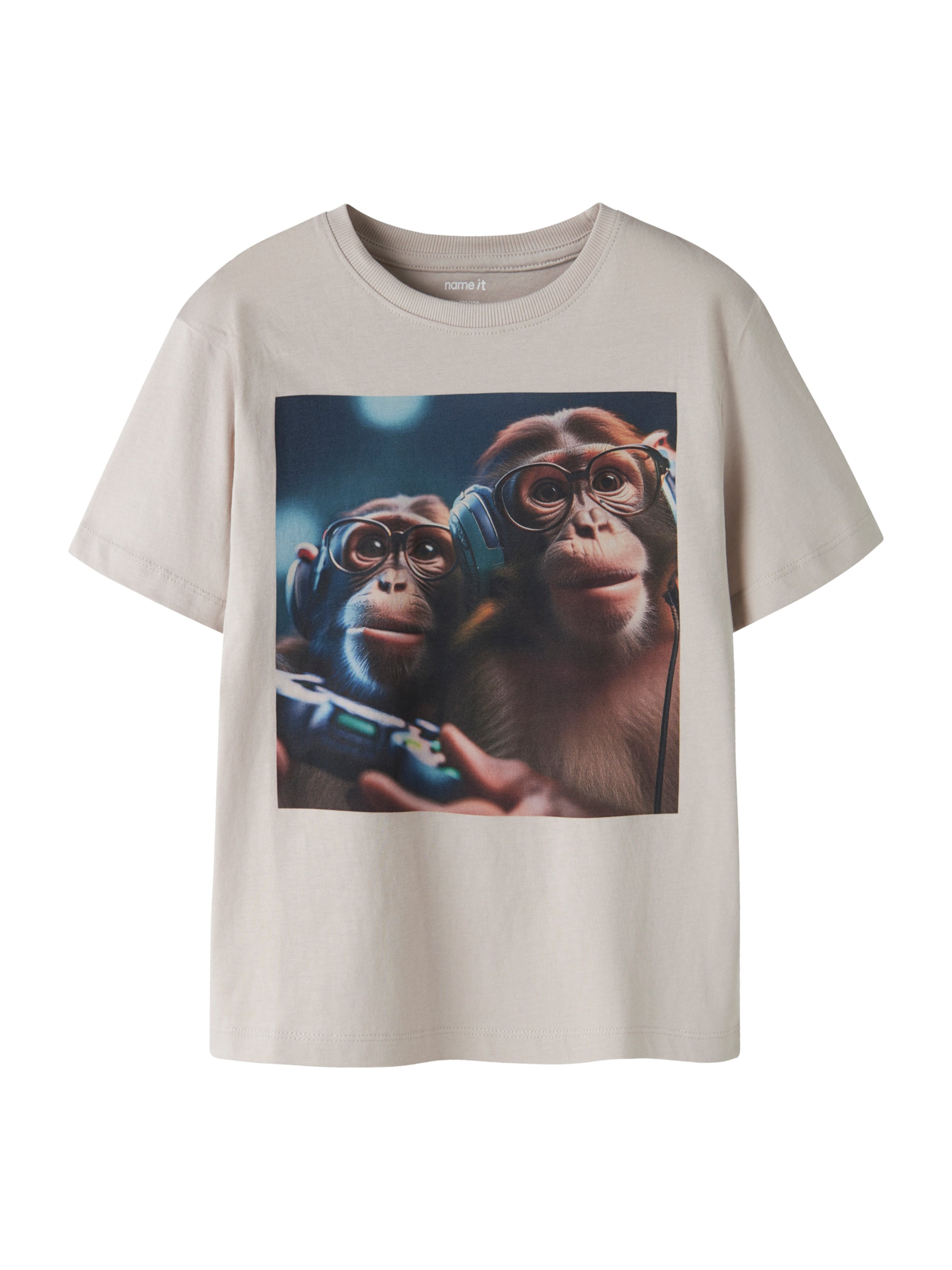 Tricou 'NKMVOTO' de la NAME IT pe gri: față