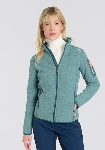 CMP Athletic Fleece Jacket in Green: front
