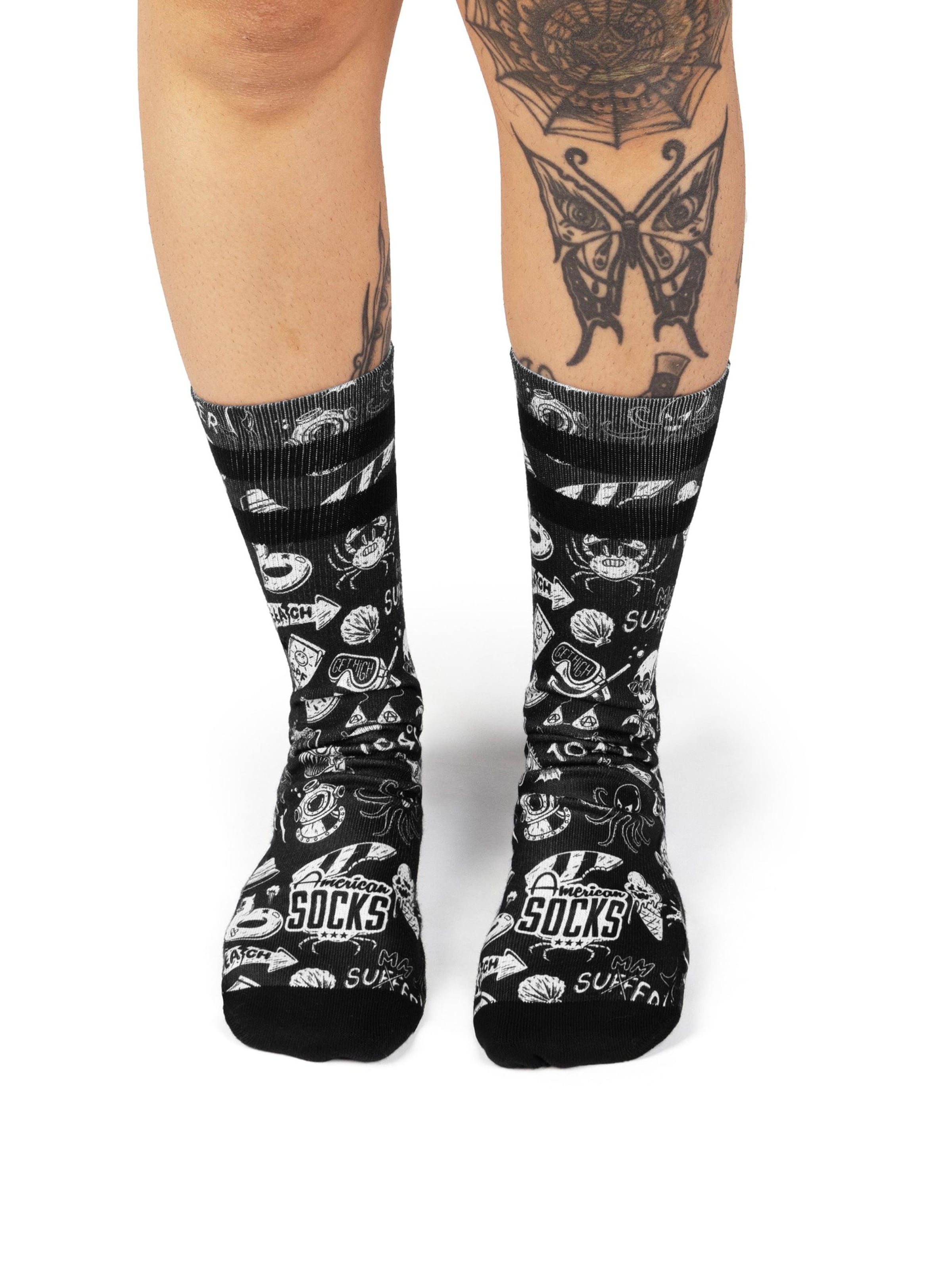 American Socks Socken 'Hella Hot'‌‌‌‌‌‌‌ in Schwarz