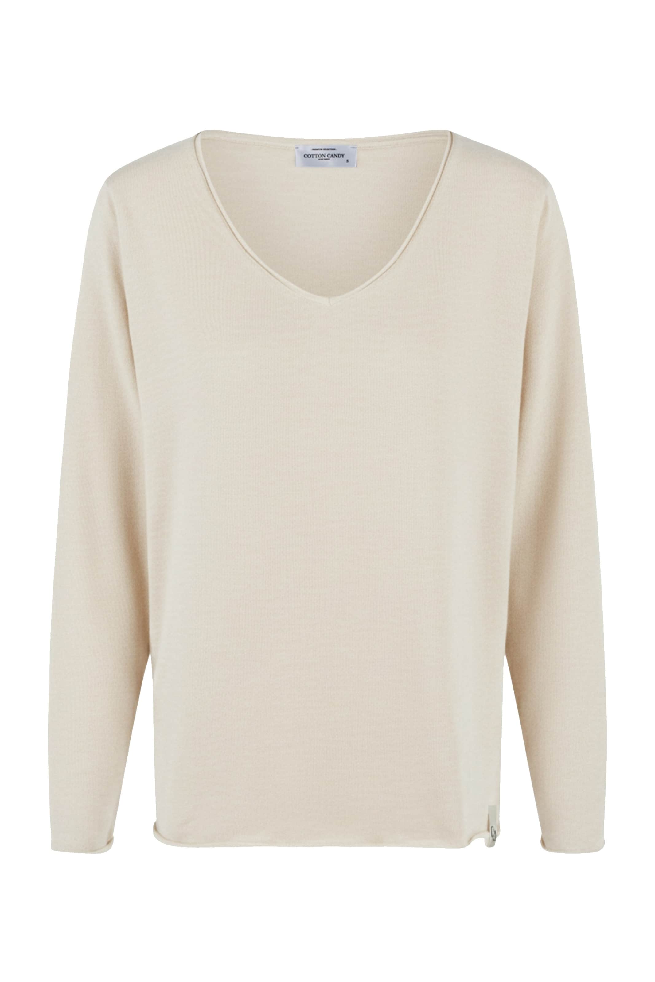 Cotton Candy Langarmshirt in Weiß: Vorderseite