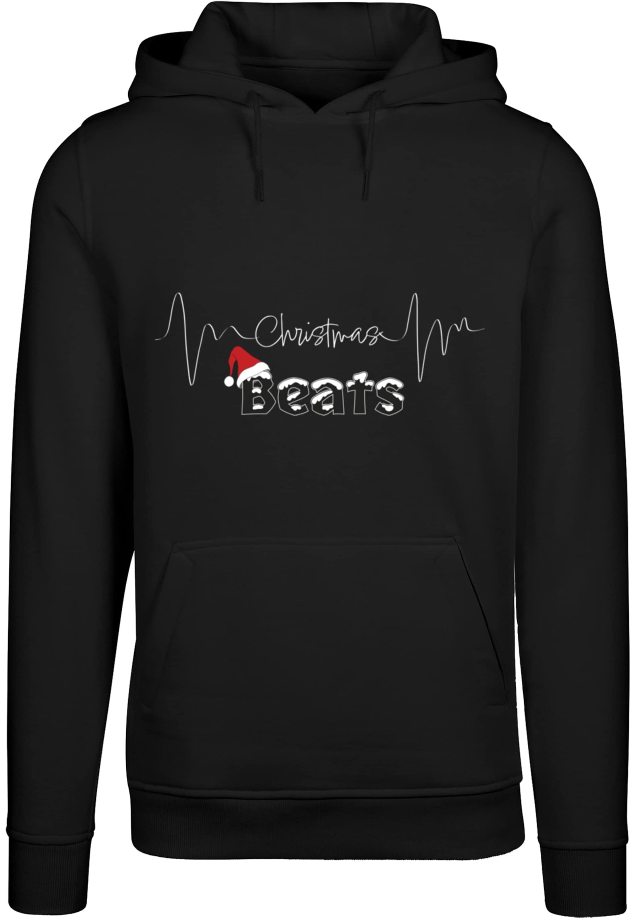 Merchcode Sweatshirt ' Christmas Beats' in Black: front