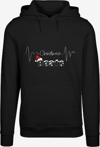 Merchcode Sweatshirt ' Christmas Beats' in Black: front