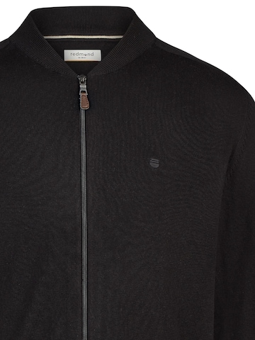 redmond Strickjacke 'Basic'‌‌‌‌‌‌ in Schwarz