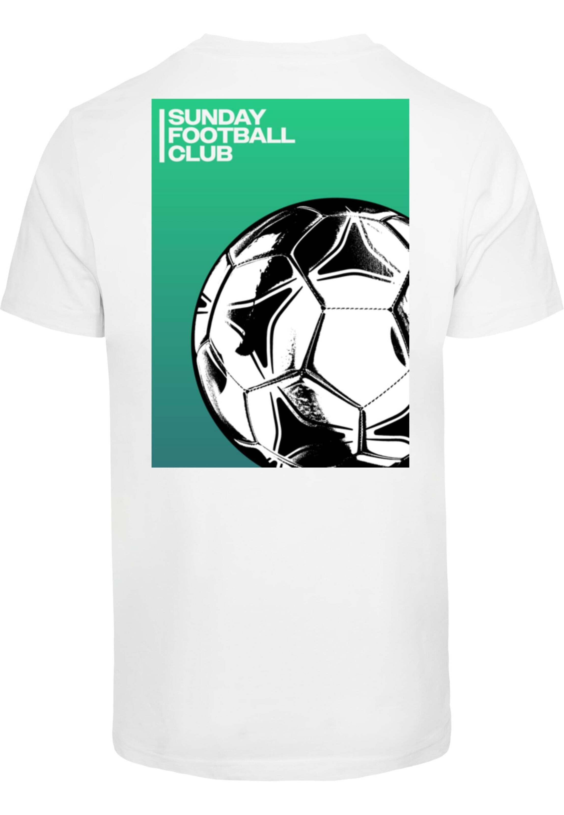 Mister Tee Shirt 'Sunday Football Club' in Wit
