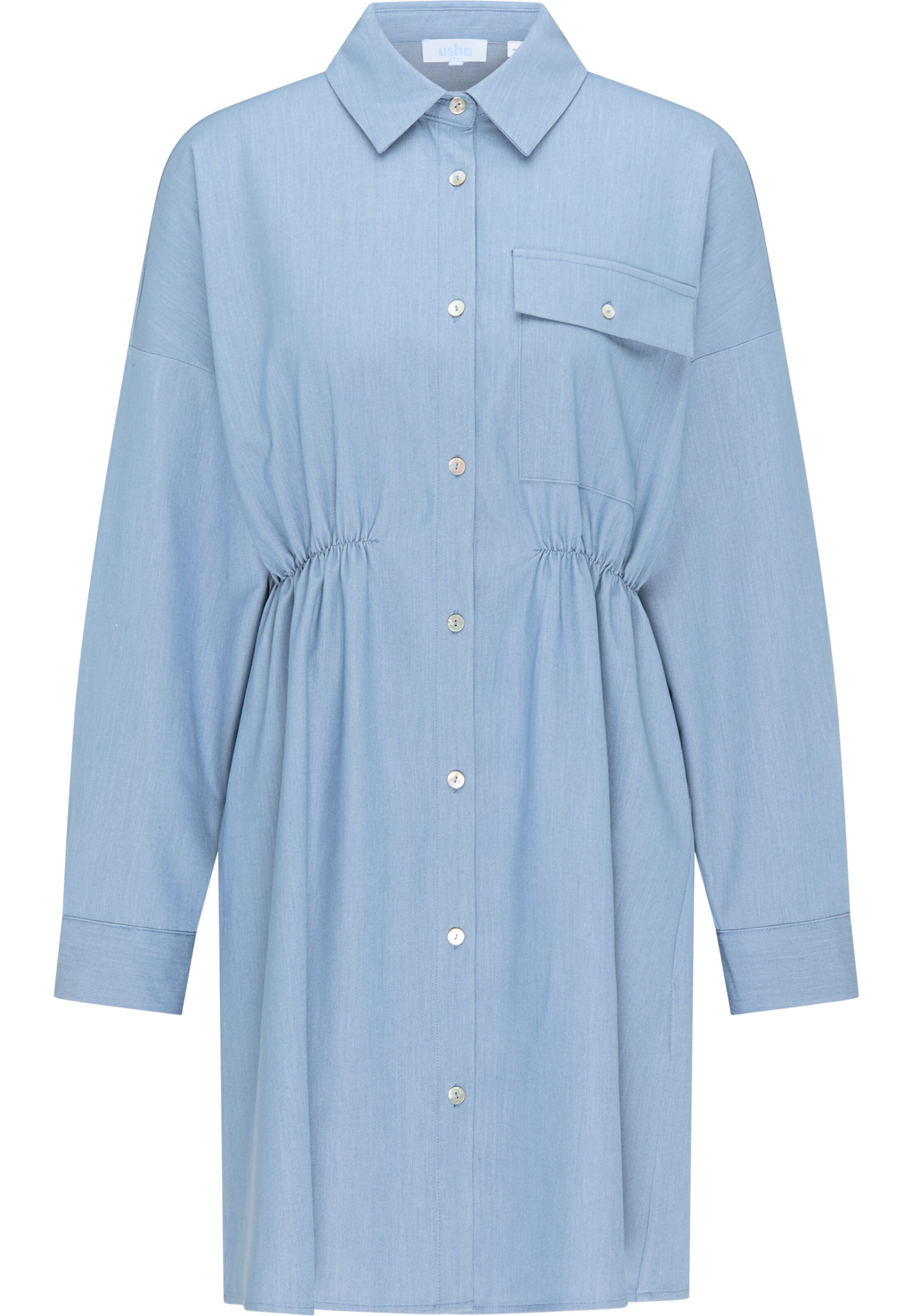 usha BLUE LABEL - Vestidos camiseiros em azul: frente