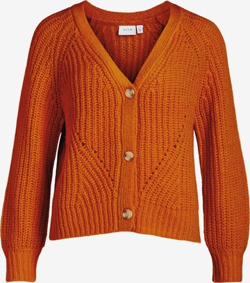 VILA Knit Cardigan 'SUBA' in Brown: front